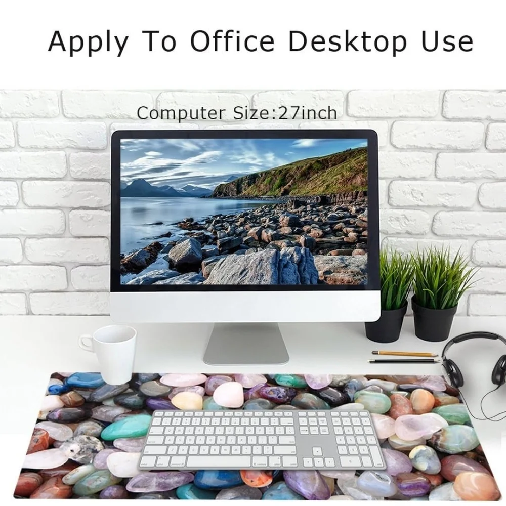 XXL Professional Large Mouse Pad. Colorful Stone Desk Mat 90 X 90